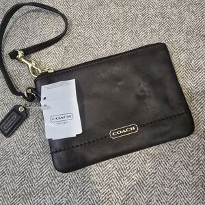 Brown coach wristlet